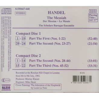 HAENDEL - Scholars Baroqu - Messiah (Le Messie), oratorio HWV.56